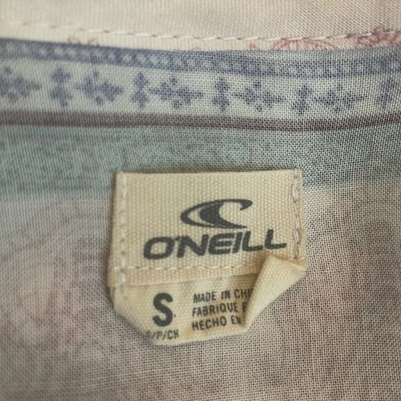 O’Neill Pastel Paisley Boho Dress Surfer Beachy Hippie Girly Ruffle Summer Vaca - Picture 4 of 7